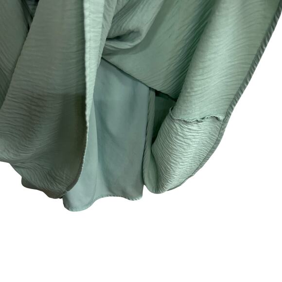 Romantic flutter sleeve midi dress Dokotoo sage green XL - Picture 6 of 8